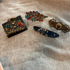Elegant Multicolor metal Hair jewelry-4 pieces